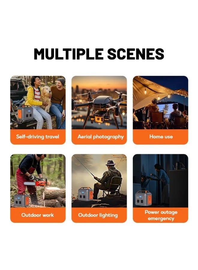 BlueFire 500W Portable Power Station 240V | 537Wh LiFePO4 Battery Generator | AC/DC Inverter, USB & 12V Output, LCD Display | Backup Power for Home, Camping, Travel & Emergency - Image 3